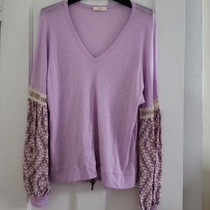 Scarf sleeve top